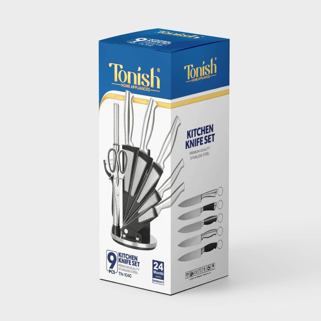 سرویس 9 پارچه کارد و ساطور  تونیش TN-1040